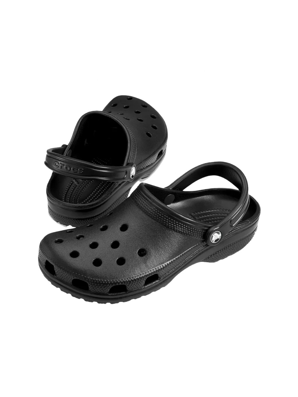 CROCS Men’s Classic Clogs in Black Size 8 women size 10